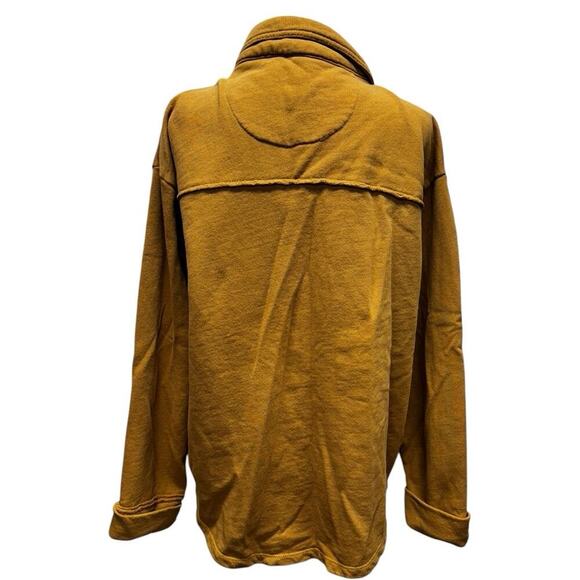 Nordstrom Rack Kensie Oversized Brown Raw Edge Button Front Shacket Size Large - Picture 11 of 13